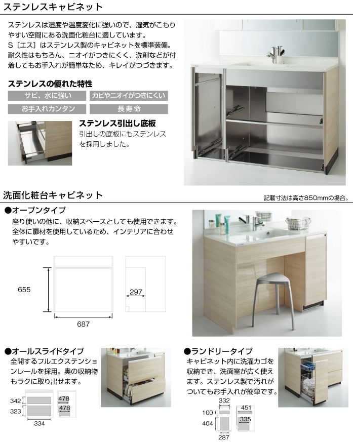 洗面化粧台 ティアリス [TIARIS] セット間口1,650mm オープンタイプ ビテラスミラー3面鏡 住設機器の卸売販売ショップ【クローバーマート】